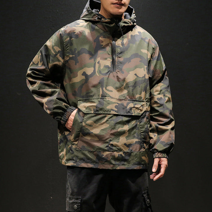 Elevate Your Style with the Men’s Plus Size Reversible Camouflage Jacket